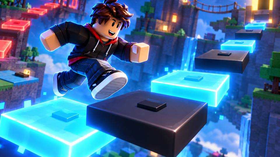 Roblox glowing parts scene
